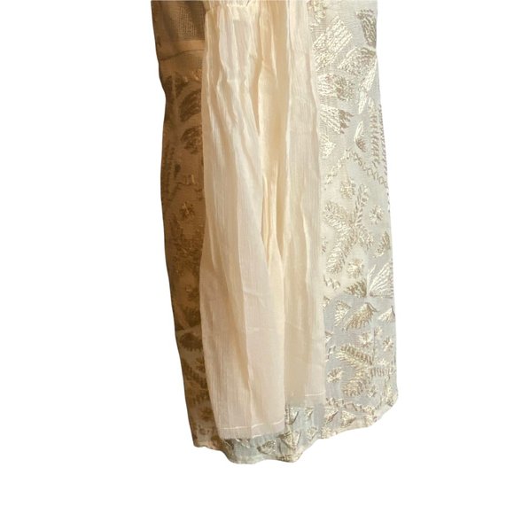 🌬️ Free People Womens Cleo Embroidered Cream Boho Mini Dress 🌾 - Picture 10 of 13